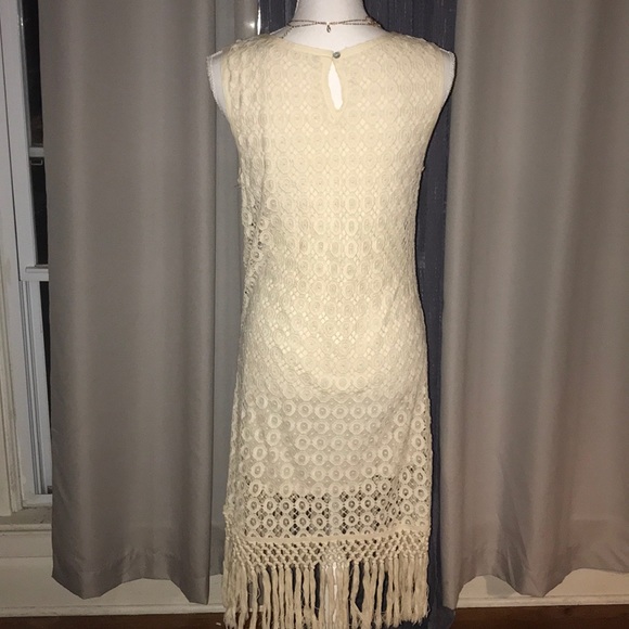 Chelsea and Violet Dress. Lace overlay. Fringe! - Picture 4 of 5